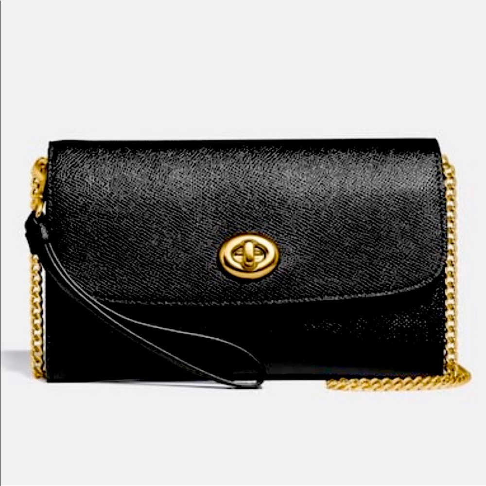 Coach Leather Chain Crossbody